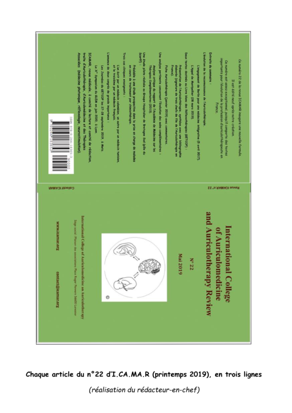 Abrégés des Cahiers d'ICAMAR n°22
