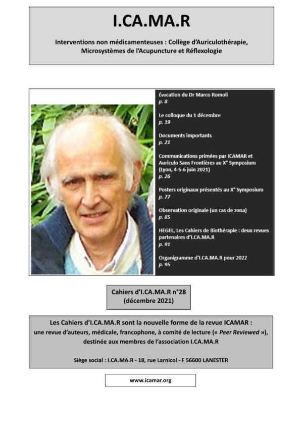 Abrégés des Cahiers d'ICAMAR n°28