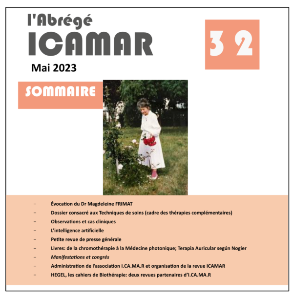 l'Abrégé des Cahiers d'ICAMAR n°32
